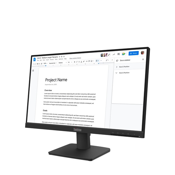 LENOVO Monitor - ThinkVision S22-4e, 21.5" FHD 1920x1080 IPS, 16:9, 1300:1, 250cd/m2, 4ms, HDMI, VGA - Image 3