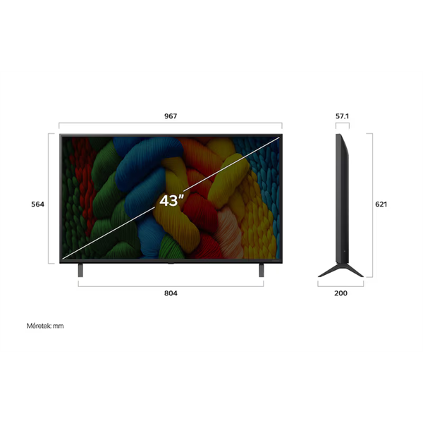 LG 43NANO80A3B 43"/109cm, NanoCell AI 4K Ultra HD Smart TV, 3840x2160, 3xHDMI/2xUSB/Wifi/LAN - Image 3