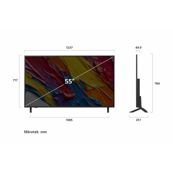 LG 55QNED82A3B 55"/139cm QNED AI 4K Smart TV, 3840x2160, 3xHDMI/1xUSB/Wifi/LAN - Image 4
