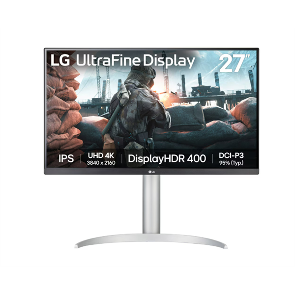 LG IPS monitor 27" 27UP650K, 3840x2160, 16:9, 400cd/m2, 5ms, HDMIx2/DisplayPort, Pivot - Image 1