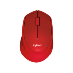 LOGITECH Egér - M330 Silent Plus Vezeték Nélküli Optikai, Piros