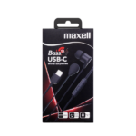 MAXELL Fülhallgató, EB10 BASS13, In-ear, fekete, USB-C - Image 2