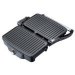 MELISSA Panini / Asztali grillsütő / kontakt grill 1600 W fekete / rozsdamentes acél burkolat, hőfokszabályzó - Image 2