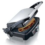 MELISSA Panini / Asztali grillsütő / kontakt grill 1600 W fekete / rozsdamentes acél burkolat, hőfokszabályzó - Image 3