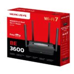 MERCUSYS Wireless Router Dual Band BE3600 1xWAN(1000Mbps) + 3xLAN(1000Mbps), MR25BE - Image 3