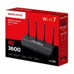 MERCUSYS Wireless Router Dual Band BE3600 1xWAN(2.5Gbps) +1xLAN(2.5Gbps) + 2xLAN(1Gbps), MR27BE - Image 3