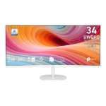 MSI Monitor Business PRO MP341CQW E12 Ívelt 34" QHD 3440x1440, 120Hz VA 21:9, 3000:1, 300cd/m2, 4ms, 2xHDMI, DP, White