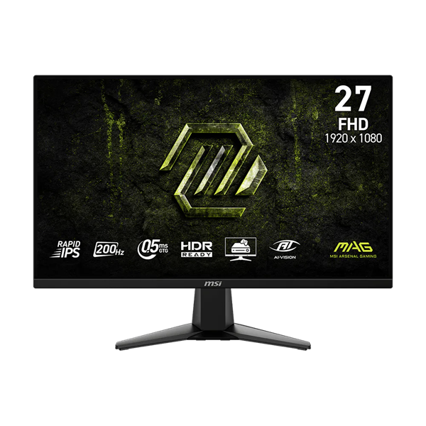 MSI Monitor GAMING MAG 275F E20 27" FHD 1920x1080, Rapid IPS 200Hz, 16:9, 1000:1, 0,5ms, 2x HDMI, DP, Black - Image 1