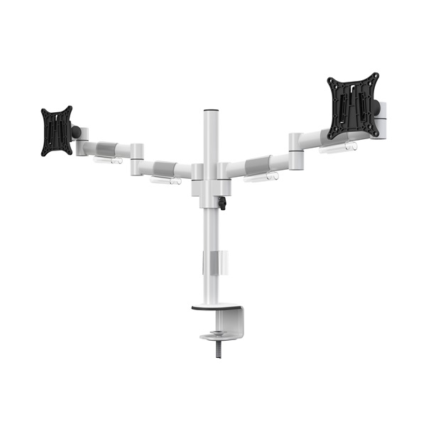 MULTIBRACKETS Asztali konzol (2 képernyős), M VESA Deskmount Officeline Dual White (15-30", max.VESA: 100x100 mm, 8 kg) - Image 3