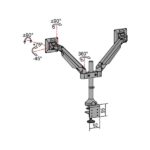MULTIBRACKETS 2 karos asztali konzol, M VESA Gas Lift Arm Dual White (15-32", max.VESA: 100x100 mm, 10 kg) - Image 4