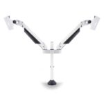 MULTIBRACKETS 2 karos asztali konzol, M VESA Gas Lift Arm Dual White (15-32", max.VESA: 100x100 mm, 10 kg)