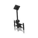 Multibrackets Medium Single 3000 mennyezeti konzol, 32-55", fekete - Image 4