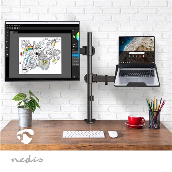 Nedis MMSISNB110BK asztali monitor tartó konzol és laptop állvány | 15-32" | 75x75 / 100x100 - Image 2