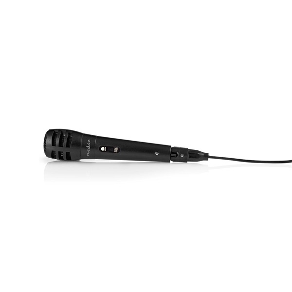 Nedis MPWD15BK dinamikus mikrofon, 5m levehető kábel, 80Hz-12kHz,  600 Omh, 75dB, utazó tok, integrált kapcsoló - Image 2