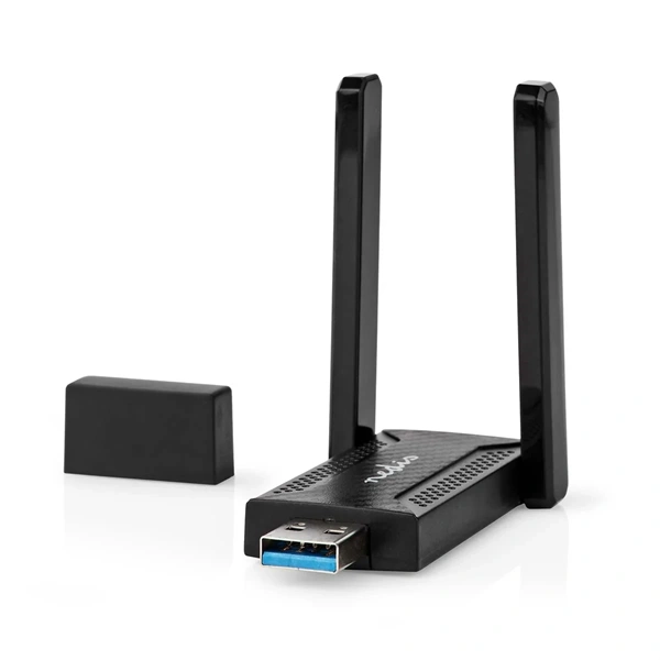 NEDIS WSNWA1210BK Wireless Adapter AC1200, 2.4/5 GHz (Dual Band), USB3.0, Wi-Fi 1200 Mbps, Windows 10/11 - Image 1