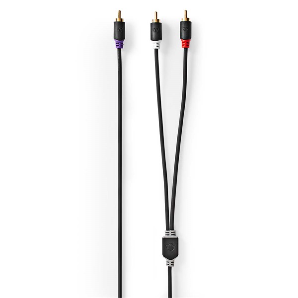 Nedis CABW24000AT30 RCA dugó - 2x RCA dugó,  mélynyomó kábel, 3m - Image 3