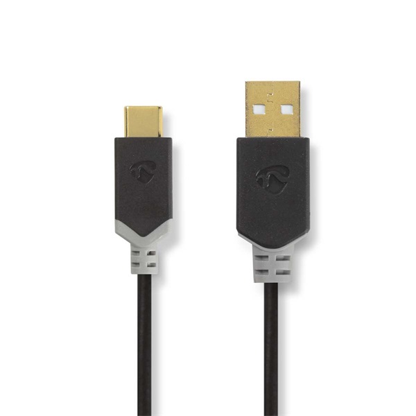 Nedis CCBW60600AT10 USB kábel, USB2.0 Gen 1, USB-A dugó - USB-C dugó, 60 W | 480 Mbps, 1 m - Image 1