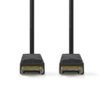 Nedis CCGL37014BK20 Displayport 1.4 kábel, 8K@60Hz, aranyozott csatlakozók, 2m