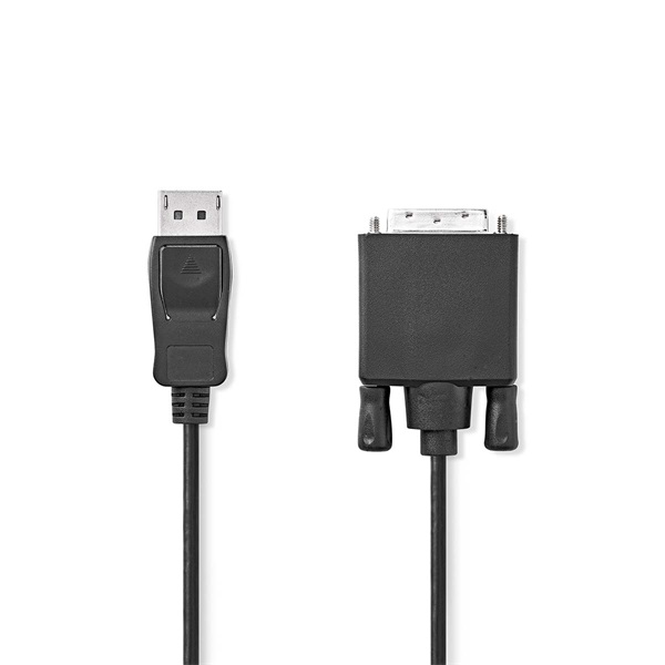 Nedis CCGL37200BK20 Displayport dugó - DVI-D 24+1-Tűs kábel 1080p, 2m - Image 2