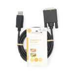 Nedis CCGL37200BK20 Displayport dugó - DVI-D 24+1-Tűs kábel 1080p, 2m - Image 3
