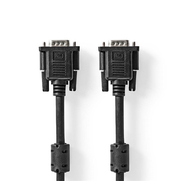Nedis CCGL59000BK50, VGA kábel, VGA dugó - dugó, Maximális felbontás: 1280x768, hossz: 5m - Image 2