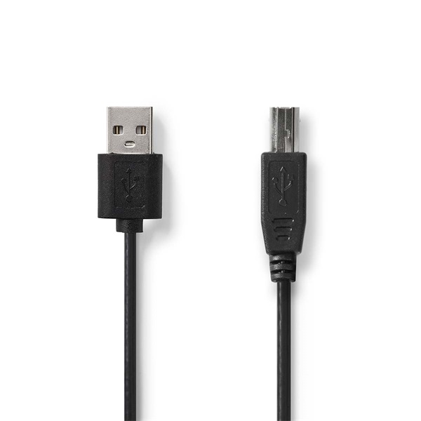 Nedis CCGL60101BK20 USB2.0, USB A - B kábel, 480Mbs, hossz 2m - Image 2