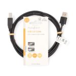 Nedis CCGL60101BK20 USB2.0, USB A - B kábel, 480Mbs, hossz 2m - Image 3