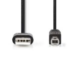 Nedis CCGL60101BK30 USB2.0, USB A - B kábel, 480Mbs, hossz 3m