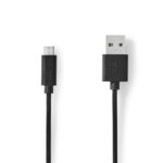 Nedis CCGL60500BK10 USB 2.0 USB-A dugó - USB Micro-B dugó 10 W 480 Mbps, 1m - Image 2