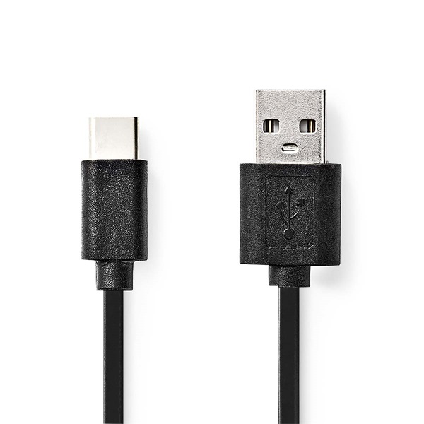Nedis CCGL60600BK20 USB A - USB C (USB-C) kábel, USB2.0, 15W, hossz 2m - Image 1