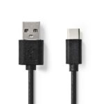 Nedis CCGL60601BK10 USB A - USB C (USB-C) kábel, 5W, hossz 1m - Image 2