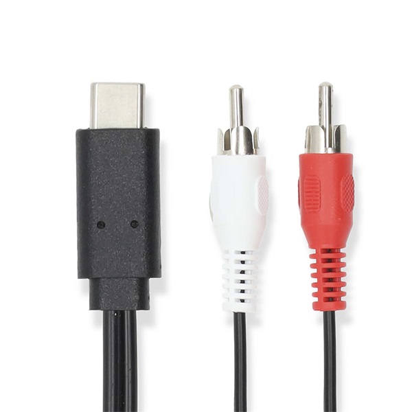 Nedis CCGL64240BK10 USB 3.2 Gen 1, USB-C kábel, USB C dugó - 2x RCA dugó, 1m - Image 1