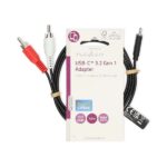 Nedis CCGL64240BK10 USB 3.2 Gen 1, USB-C kábel, USB C dugó - 2x RCA dugó, 1m - Image 2