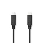 Nedis CCGL64750BK10 USB C - USB-C kábel, USB3.2 Gen 2, 240W, 20 Gbps, 1m, (USB3.1, USB3.0, USB2.0) - Image 2