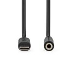 Nedis CCGL65960BK10 USB-C (USB C) dugó - 3,5 mm sztereo jack aljzat | 1,00 m - Image 2