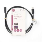 Nedis CCGL65960BK10 USB-C (USB C) dugó - 3,5 mm sztereo jack aljzat | 1,00 m - Image 3