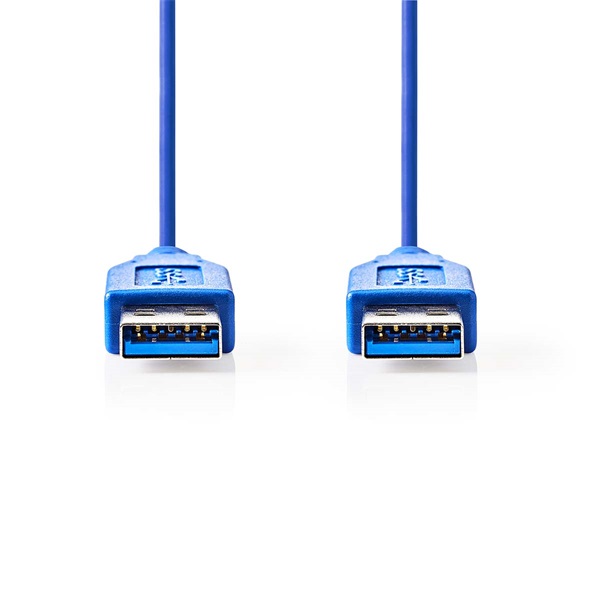 Nedis CCGP61000BU20 USB3.2 USB A dugó - USB-A dugó, 5 Gbps, 2m, (USB3.1, USB3.0, USB2.0) - Image 1