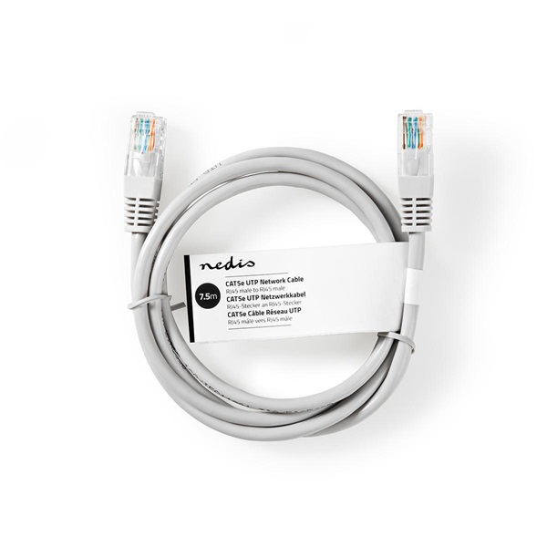 Nedis CCGT85100GY75 UTP Cat5e patch kábel, RJ45, 10/100/1000 Mbit/s, hossz 7,5m - Image 1