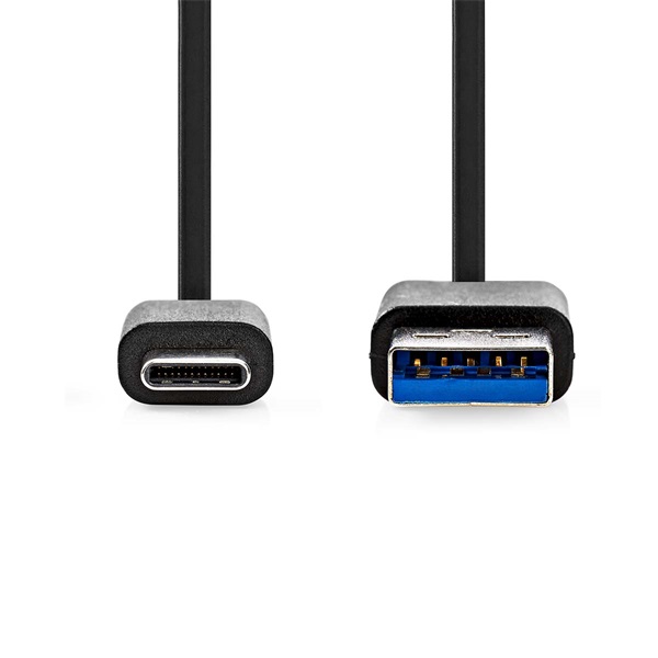 Nedis CCGW61600BK10 USB 3.2 Gen 1, USB-A dugó - USB-C (USB C) dugó kábel, 60W, 1m - Image 1
