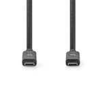 Nedis CCGW64750BK10 USB C - USB C (USB-C) kábel, USB 3.2 Gen 2, 100W, 4K@60Hz, 10 Gbps, hossz 1m - Image 2