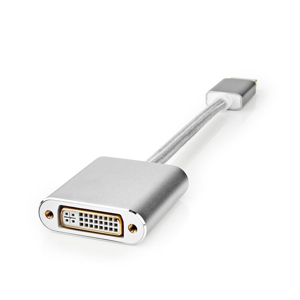 Nedis CCTB37250AL02 Displayport dugó - DVI-D 24+1-Tűs aljzat adapter, aranyozott csatlakozók, 1080p, 20 cm kábel - Image 1