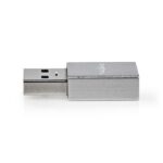 Nedis CCTB60925AL USB-A adapter, USB 3.2 Gen 1, USB-A férfi, USB-C™ anya, 5 Gbps,  kerek,  Nikkelezett, Ezüst - Image 2