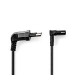 Nedis CEGL11075BK20 tápkábel IEC-320-C1, 90°-os szögben hajlított, 2m