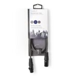 Nedis COTH15012GY10 DMX adapter kábel, XLR 3 tűs dugó, XLR 3 tűs anya, Nikkelezett, 1,00 m, kerek, PVC, Sötétszürke - Image 3