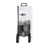 Nedis COTH15012GY30 DMX adapter kábel, XLR 3 tűs dugó, XLR 3 tűs anya, Nikkelezett, 3 m, kerek, PVC, Sötétszürke - Image 3