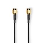 Nedis CSGL02000BK20 SMA kábel, aranyozott, 50 Ohm, árnyékolt,  2m