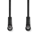 Nedis CSGL40120BK15 koax RF kábel, koax férfi (dugó), koax női (aljzat) 120 dB, 75 Ohm, Négyszeresen árnyékolt ,  1,5m - Image 2