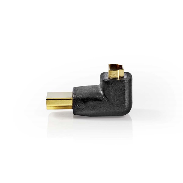 Nedis CVGB34902BK HDMI átalakító adapter, aranyozott, 270°-os szögben elforgatható, pipa - Image 2