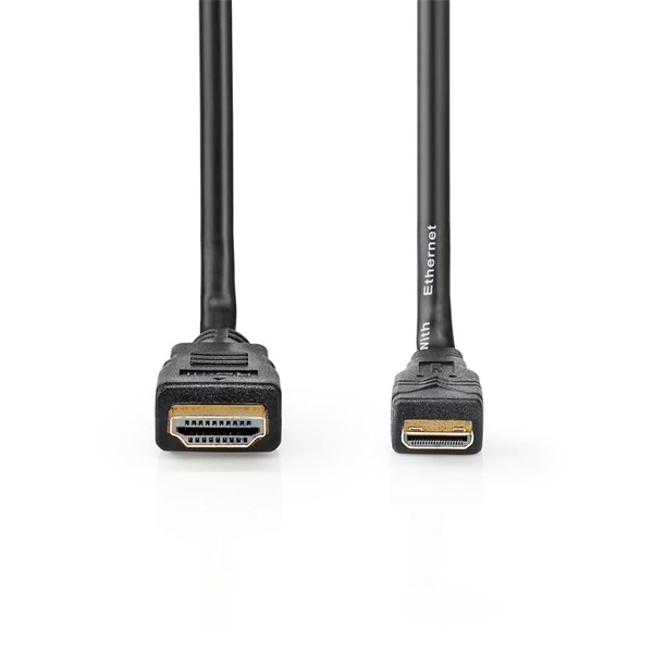 Nedis CVGL34500BK15 mini HDMI - HDMI kábel, 4K@30Hz, 10,2 Gbps, 1,5m - Image 2