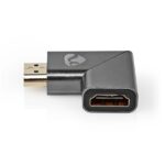 Nedis CVTB34904GY HDMI átalakító adapter, aranyozott, jobbra hajlított, pipa, alumínium borítás - Image 2